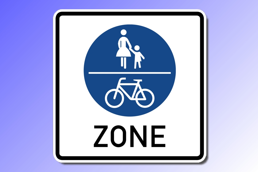 Fußgänger- und Radfahrerzonen
